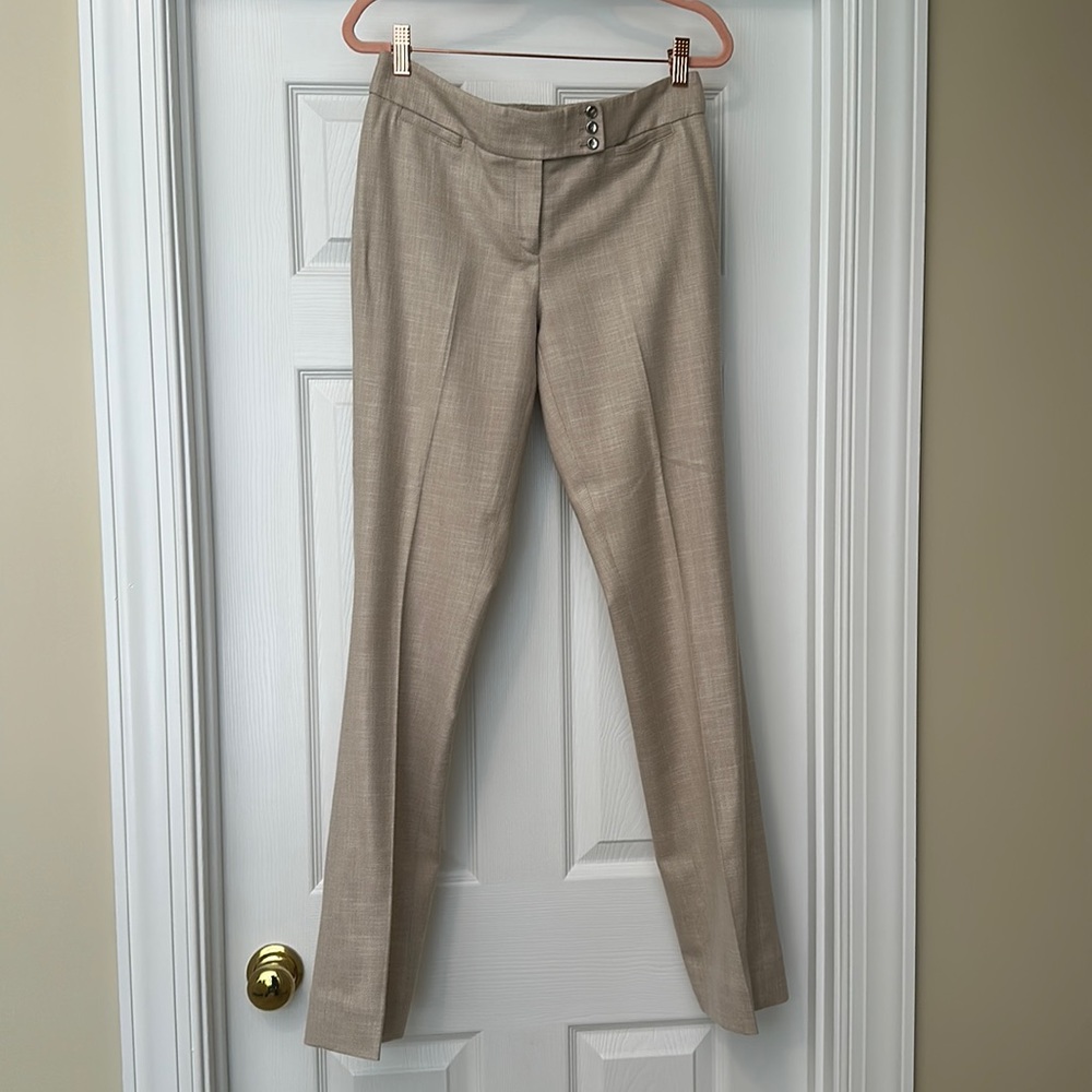 Lined cream linen pants size 2